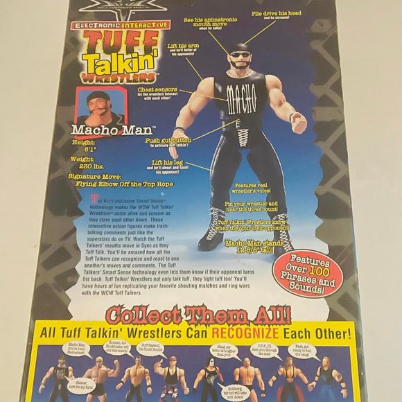 Macho Man Randy Savage WCW Tuff Talkin Wrestlers Action Figure Toybiz 1999 WWE- - Picture 10 of 12